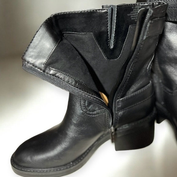 🌻BRAND NEW Vince Camuto Vergila Black Leather Moto Bike Ankle Boots Size 8 - Picture 7 of 10